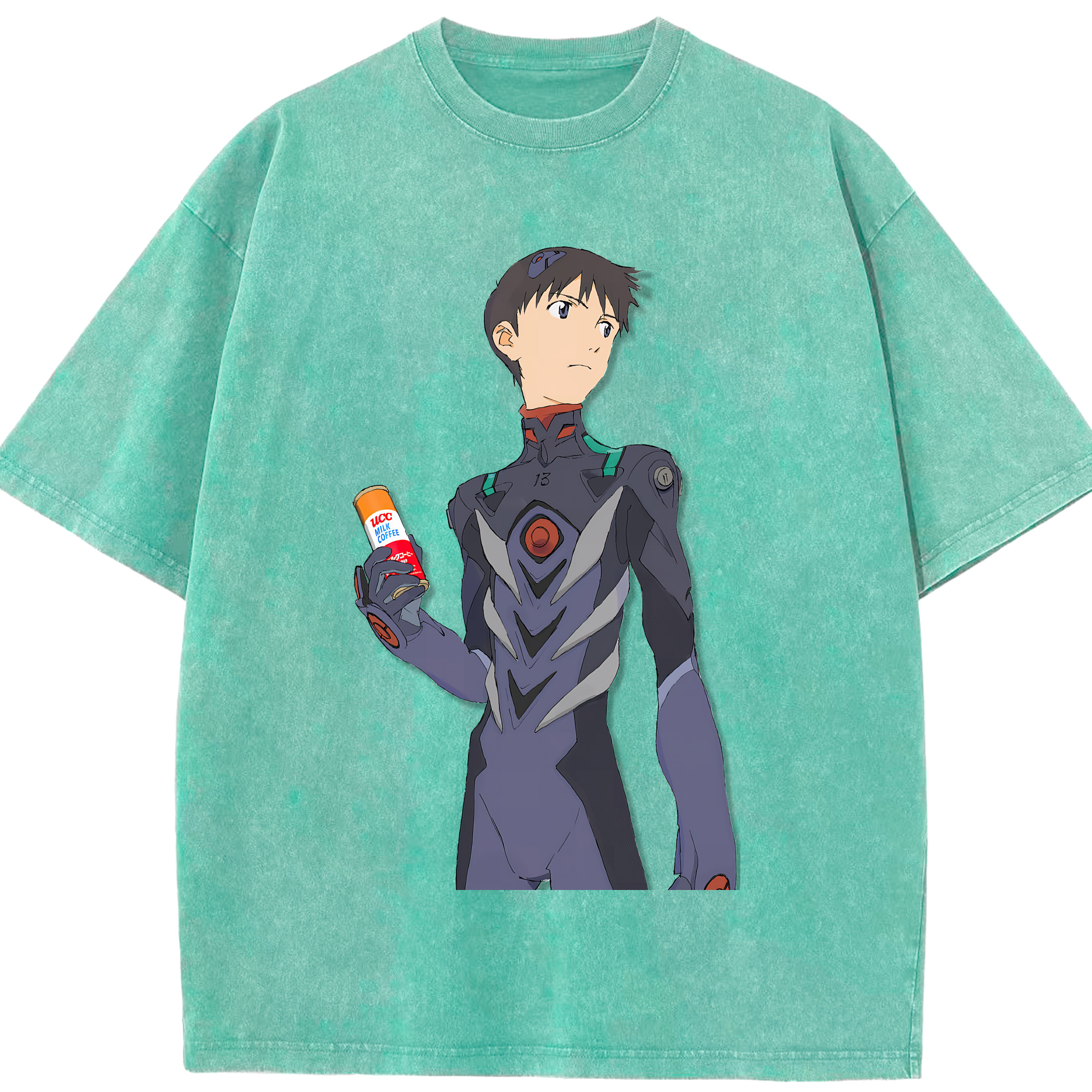 （画像用） EVA 新世紀エヴァンゲリオン 綿100% ヴィンテージ風 半袖Tシャツ（フロントプリント）